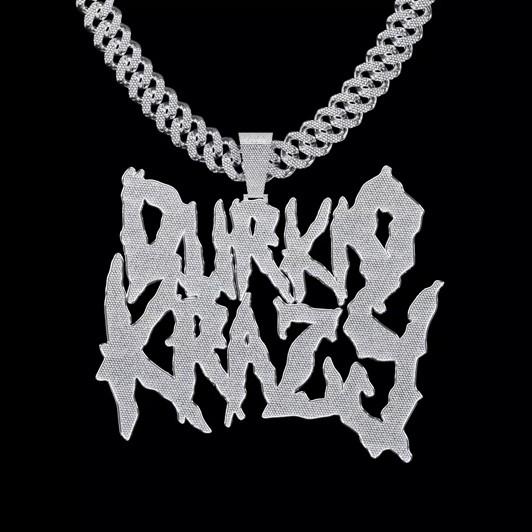 Lil Durk Durkio Krazy Pendant Chain 3D model