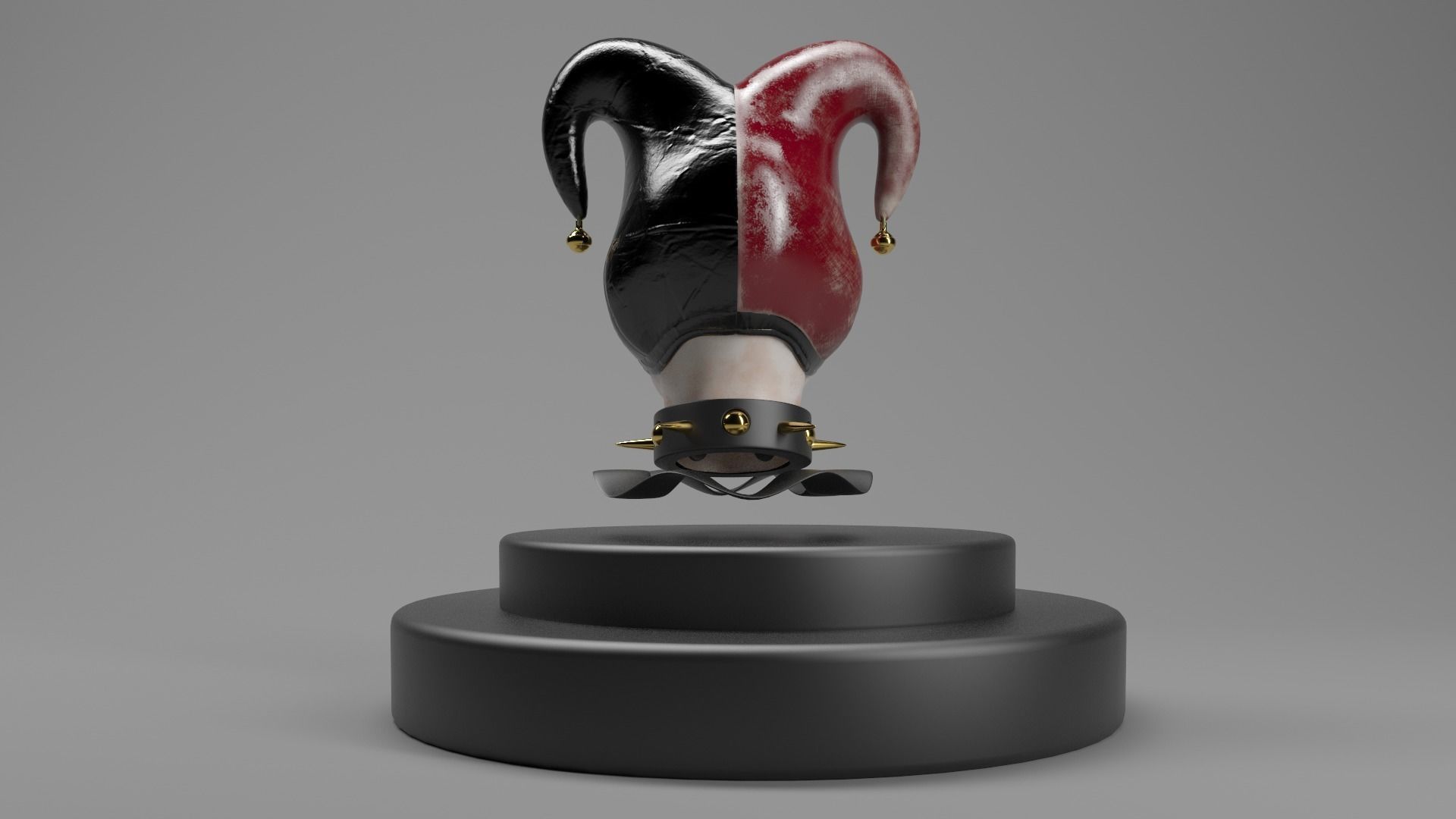 CLOWN HEAD Bust Stylized 3D Model Low-poly 3D model_5