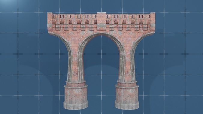 Medieval Bridge 01 Low-poly 3D model