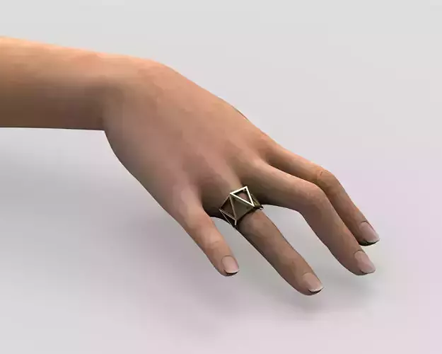 R 167 2 Pentagon ring 3D print model
