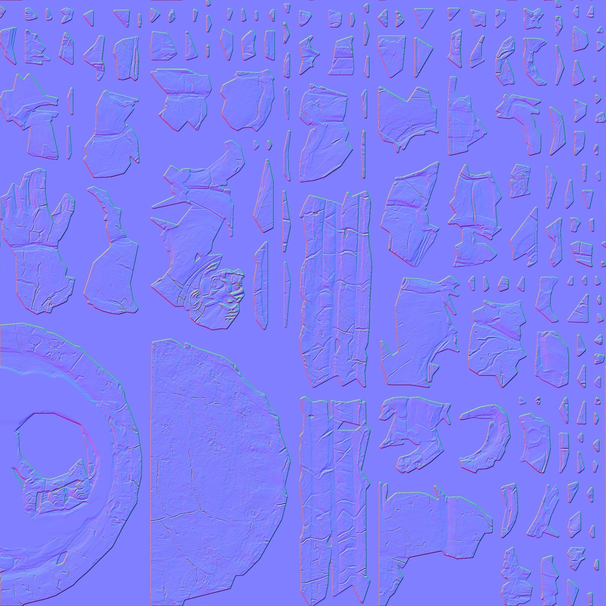 Cartoon Dungeon Statue Low-poly 3D model_4