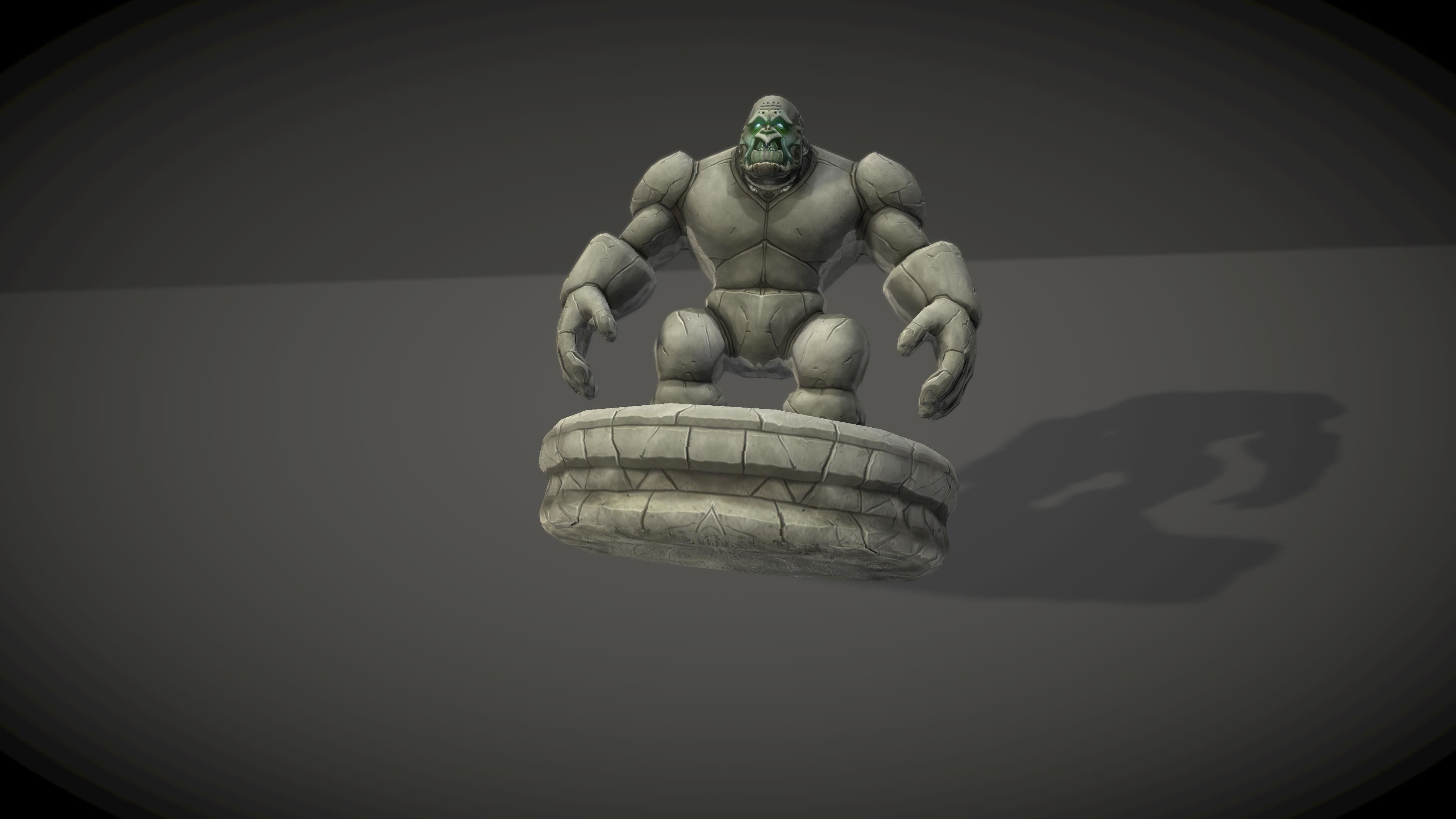 Cartoon Dungeon Statue Low-poly 3D model_3