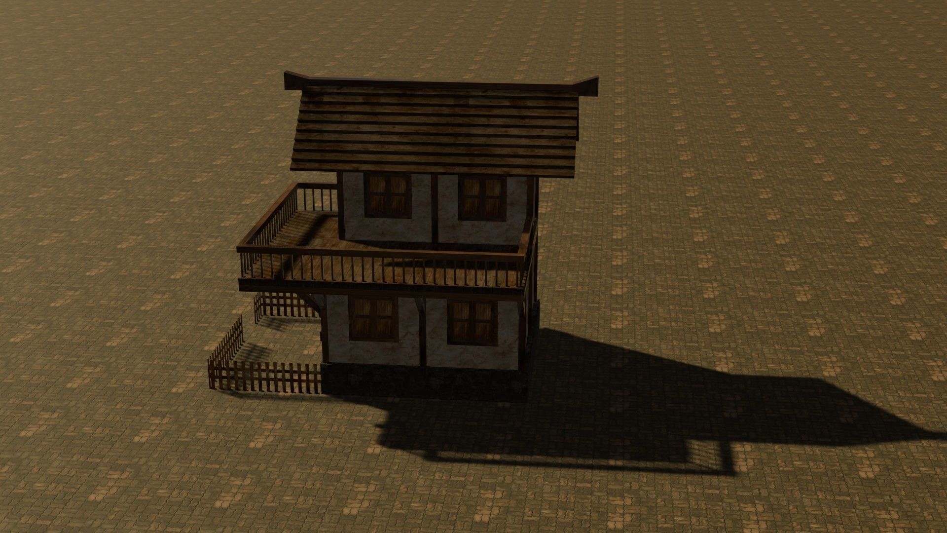 Medieval house seven 3 Low-poly 3D model_9