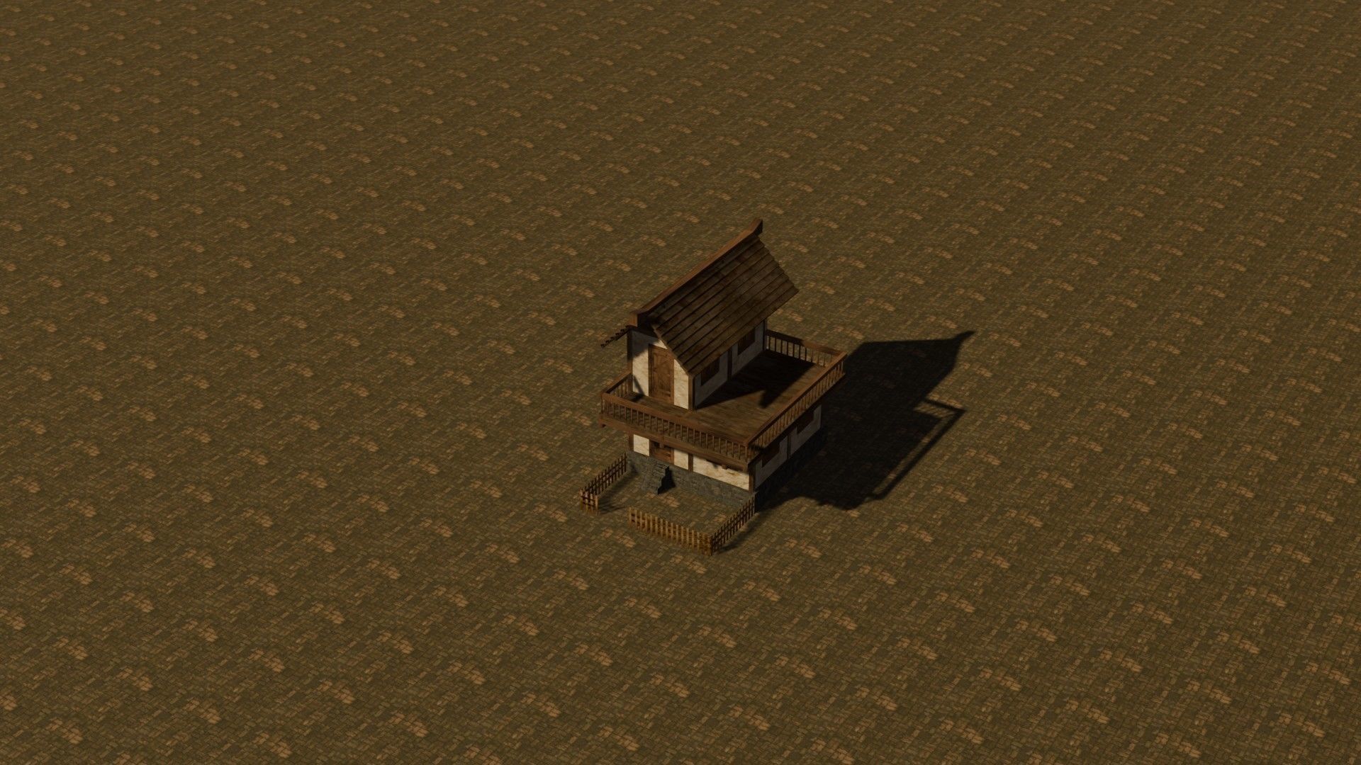 Medieval house seven 3 Low-poly 3D model_13