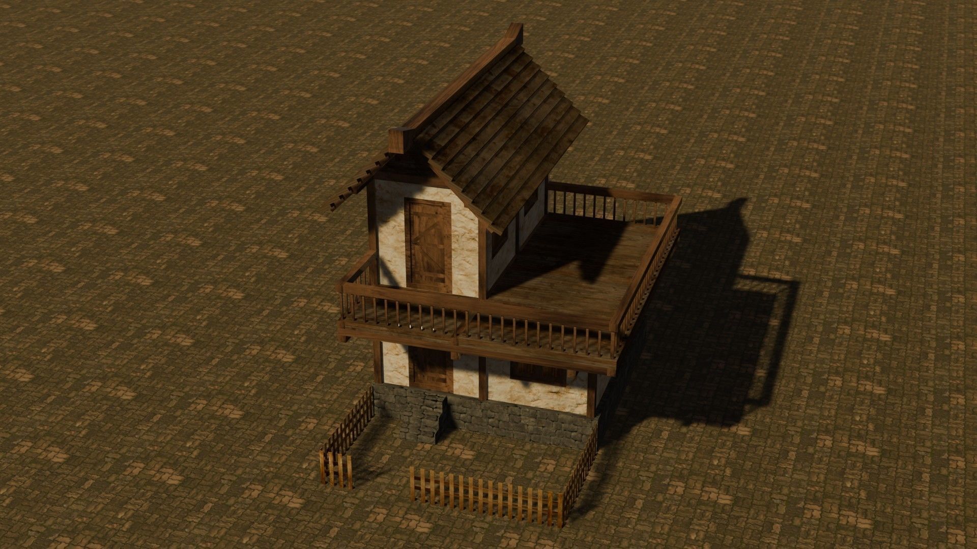 Medieval house seven 3 Low-poly 3D model_3