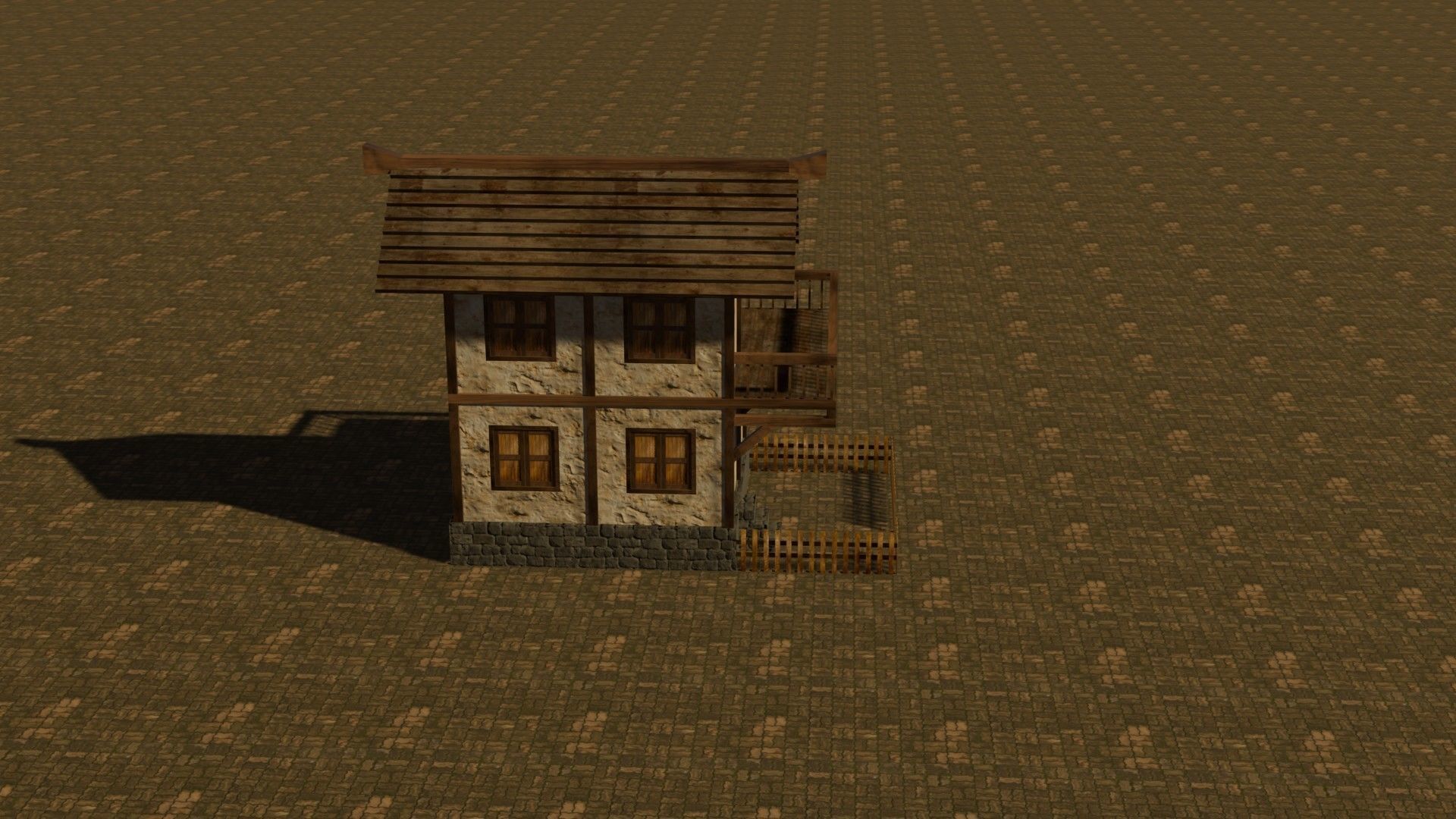 Medieval house seven 3 Low-poly 3D model_6