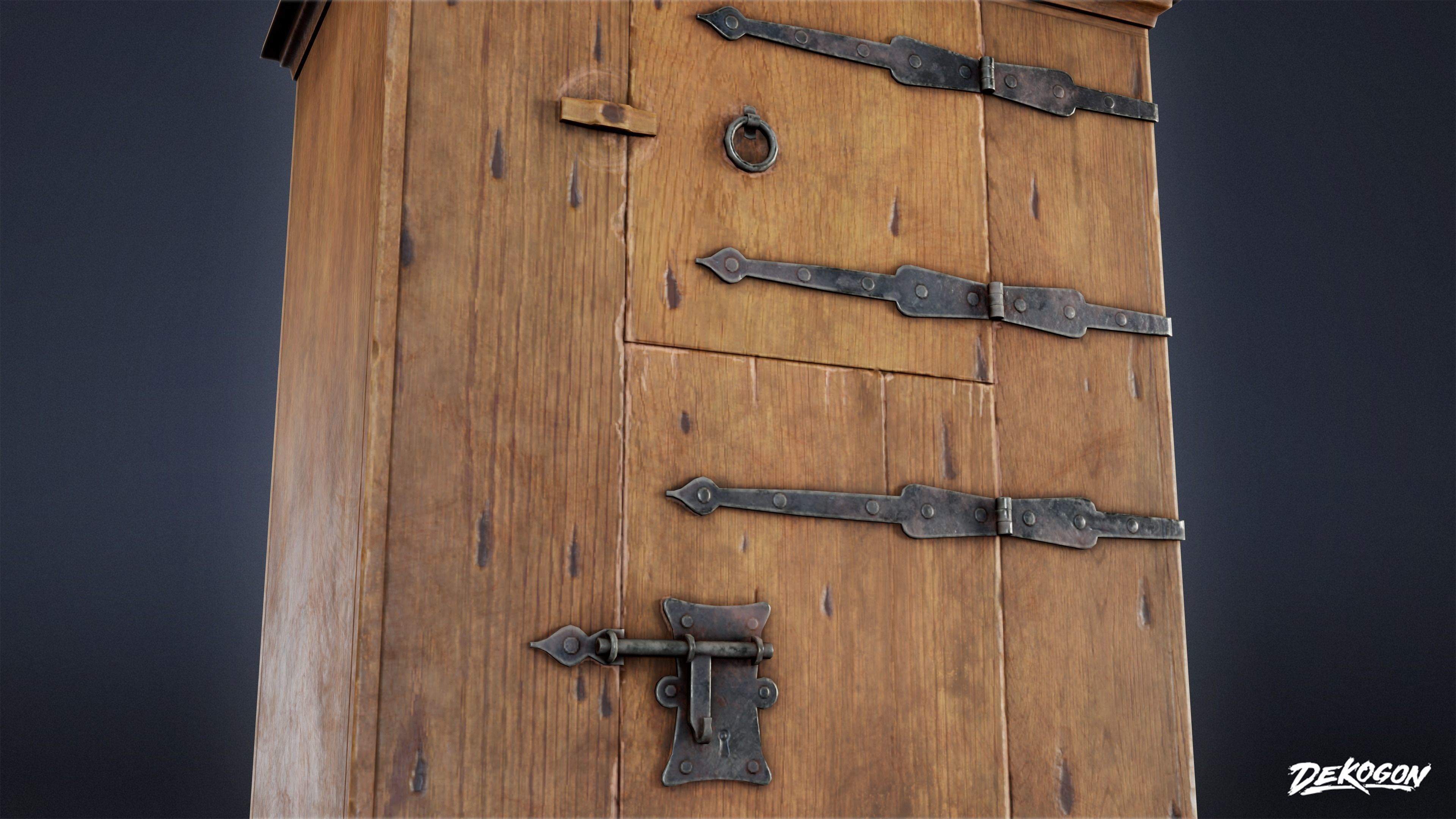 MEDIEVAL - Cabinet 06 - LOW POLY Low-poly 3D model_5