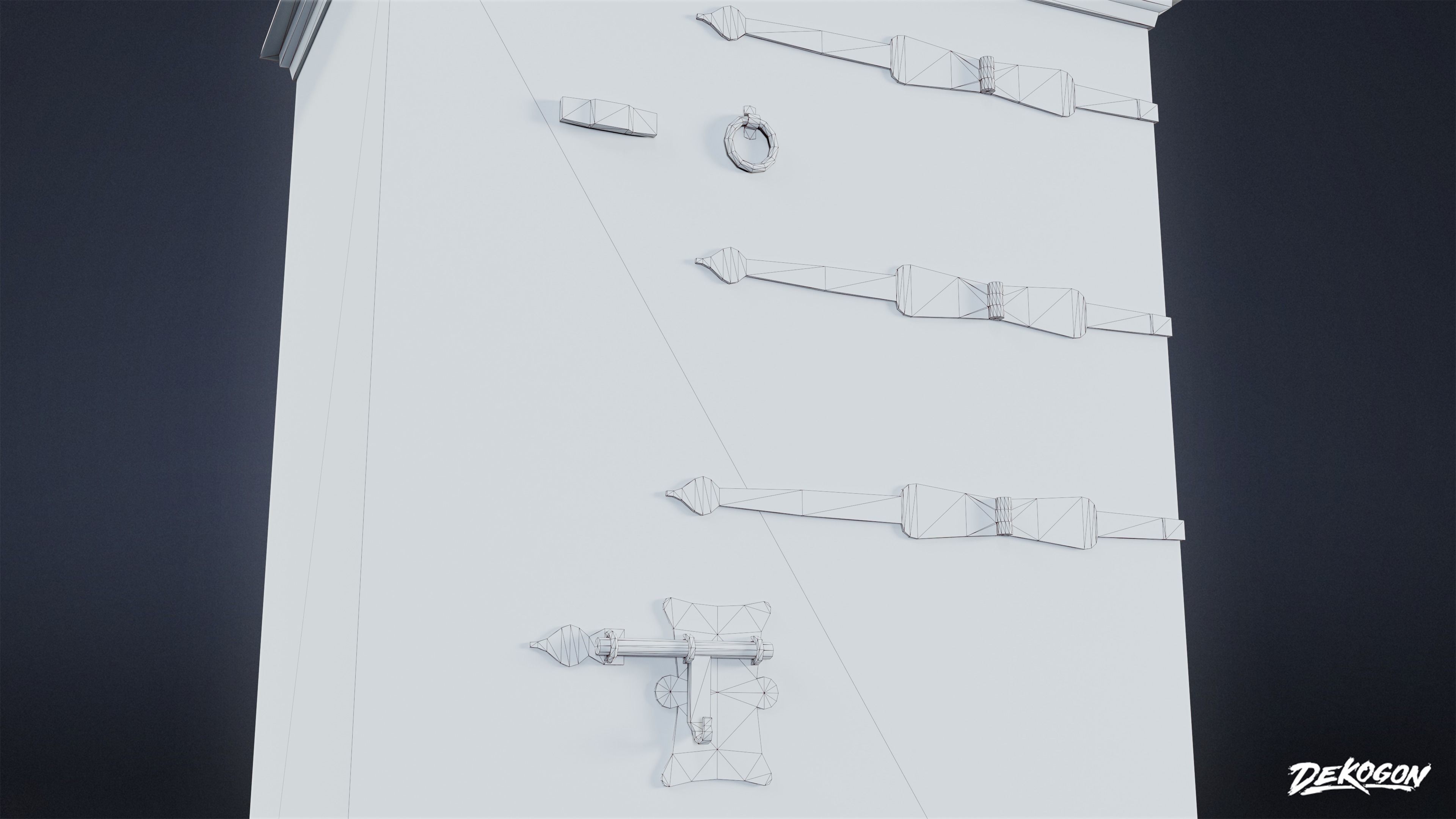 MEDIEVAL - Cabinet 06 - LOW POLY Low-poly 3D model_6