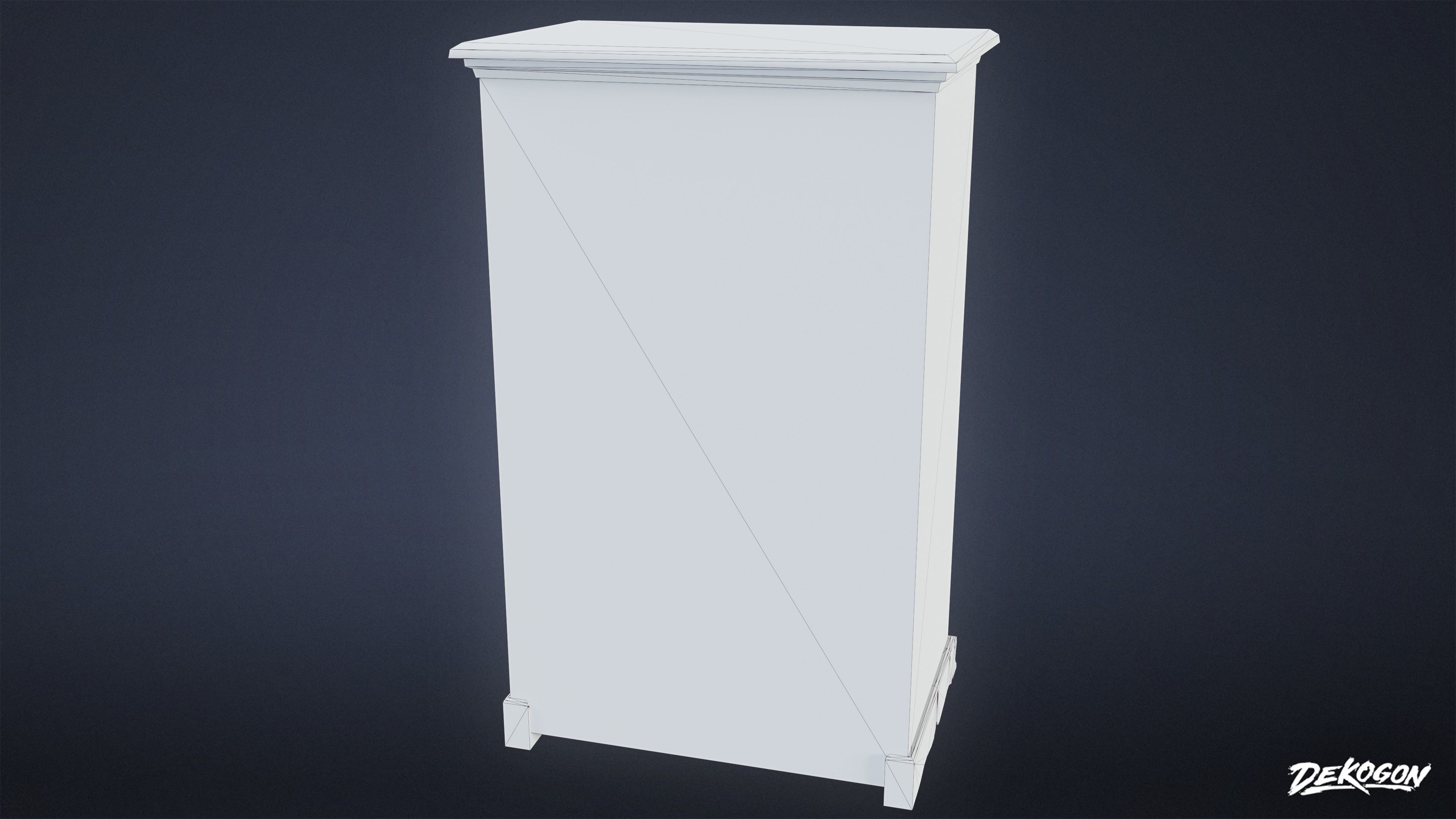 MEDIEVAL - Cabinet 06 - LOW POLY Low-poly 3D model_8
