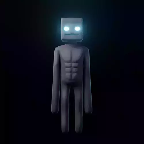 Realistic Minecraft Enderman for 3D Animation