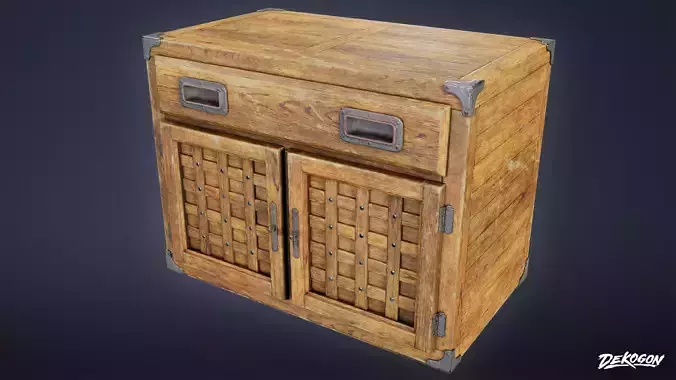 MEDIEVAL - Cabinet 07 - LOW POLY