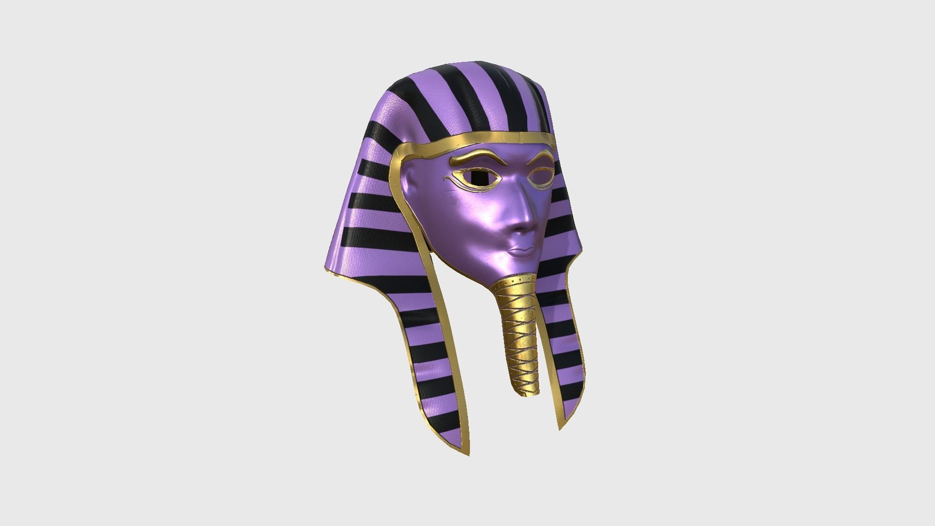 Amun Mask A09 - Egyptian Gods Character Clothing Low-poly 3D model_1
