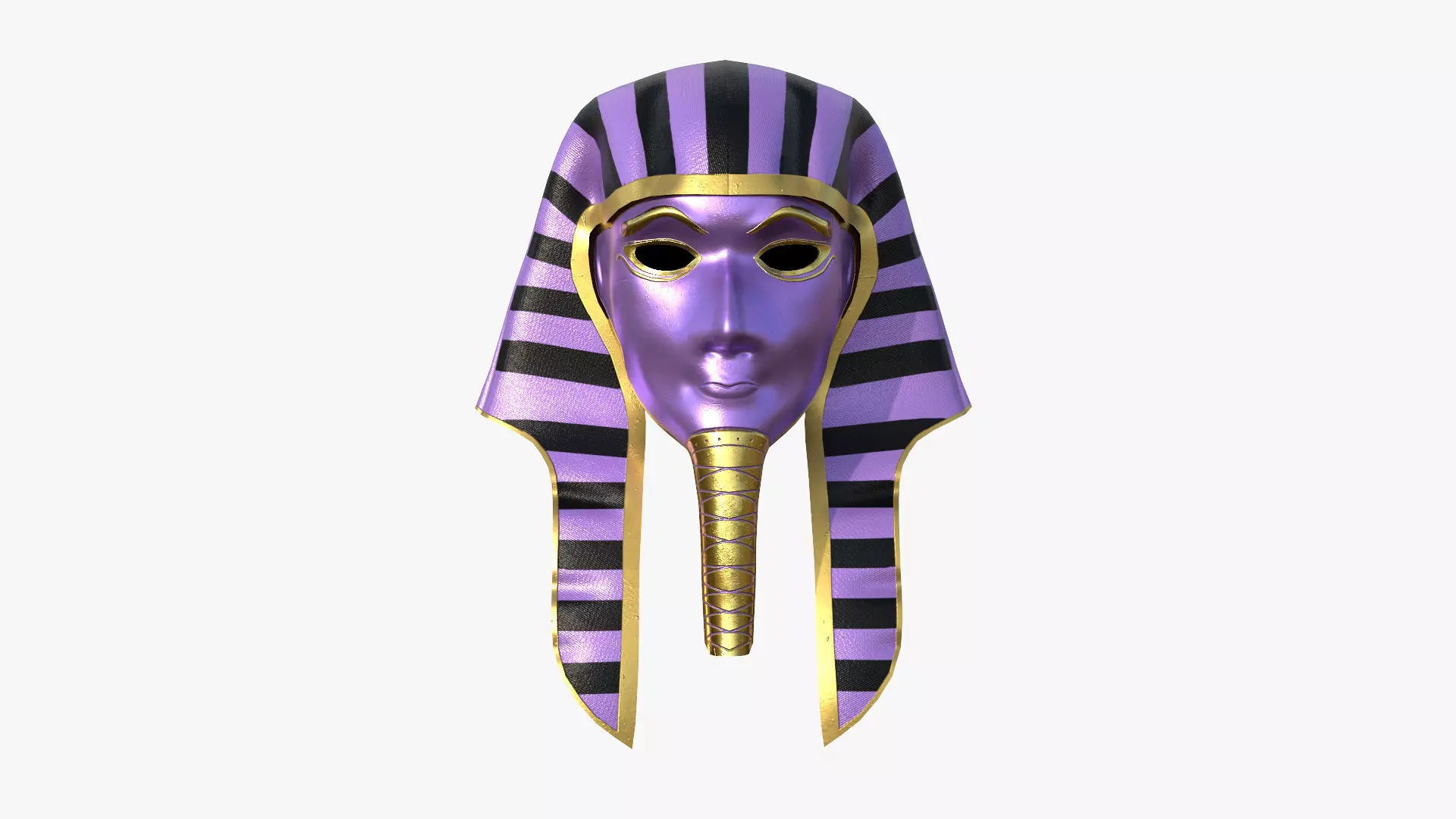 Amun Mask A09 - Egyptian Gods Character Clothing Low-poly 3D model_0