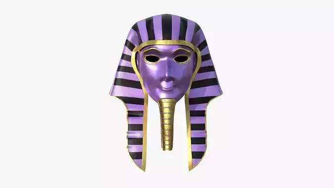 Amun Mask A09 - Egyptian Gods Character Clothing Low-poly 3D model
