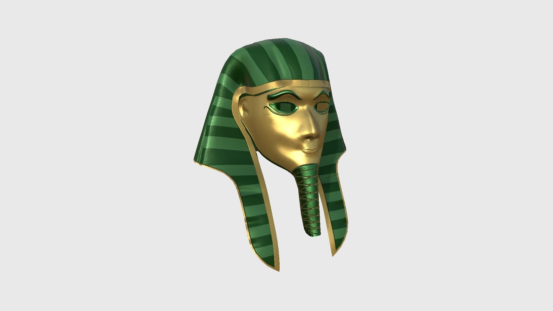Amun Mask A08 - Egyptian Gods Character Clothing Low-poly 3D model_1