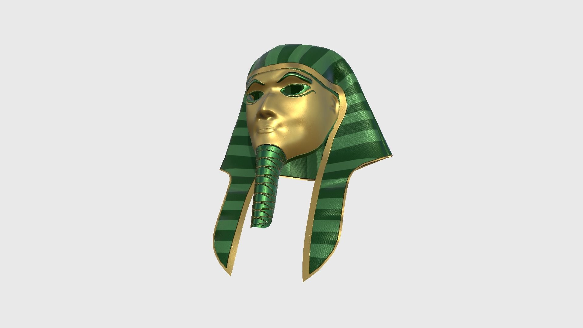 Amun Mask A08 - Egyptian Gods Character Clothing Low-poly 3D model_4
