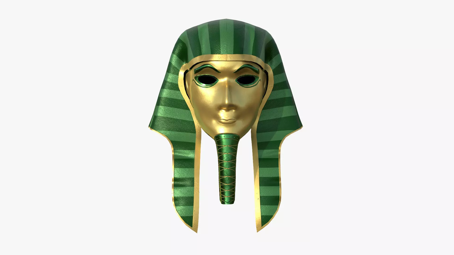Amun Mask A08 - Egyptian Gods Character Clothing Low-poly 3D model_0