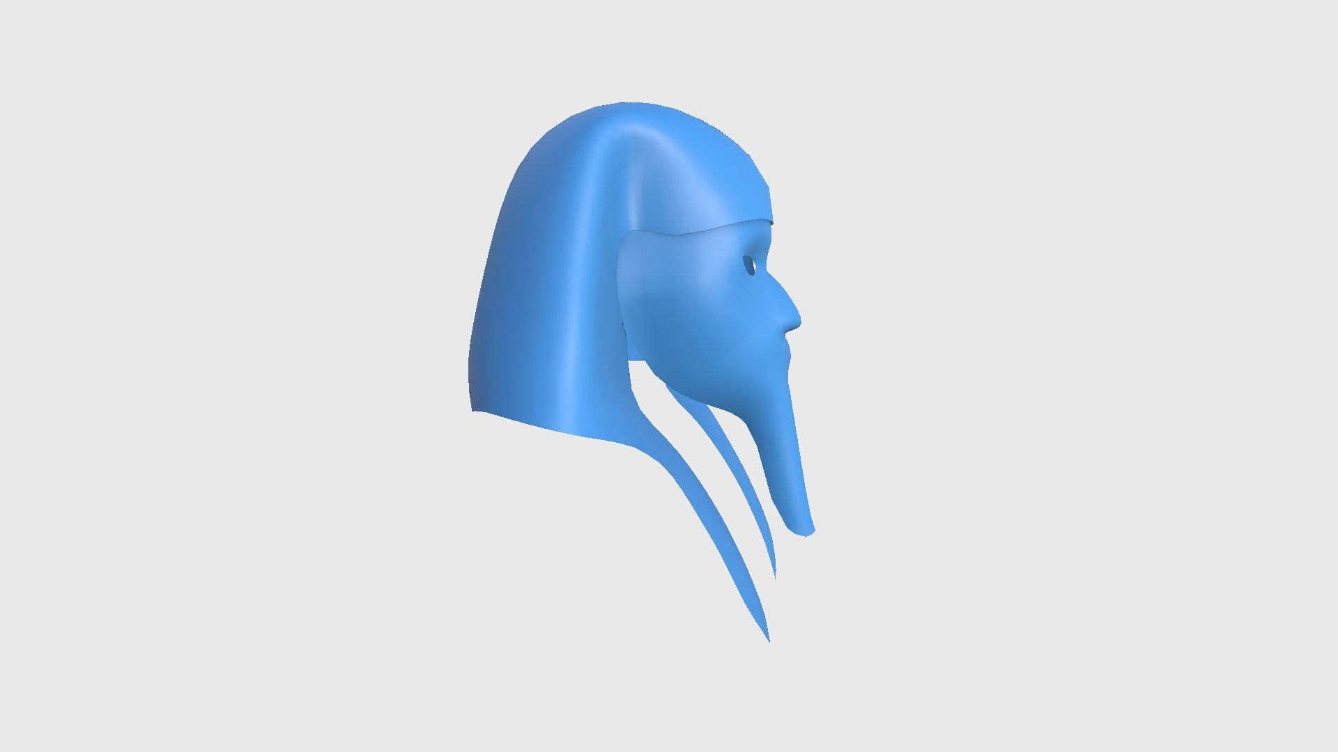 Amun Mask A08 - Egyptian Gods Character Clothing Low-poly 3D model_14