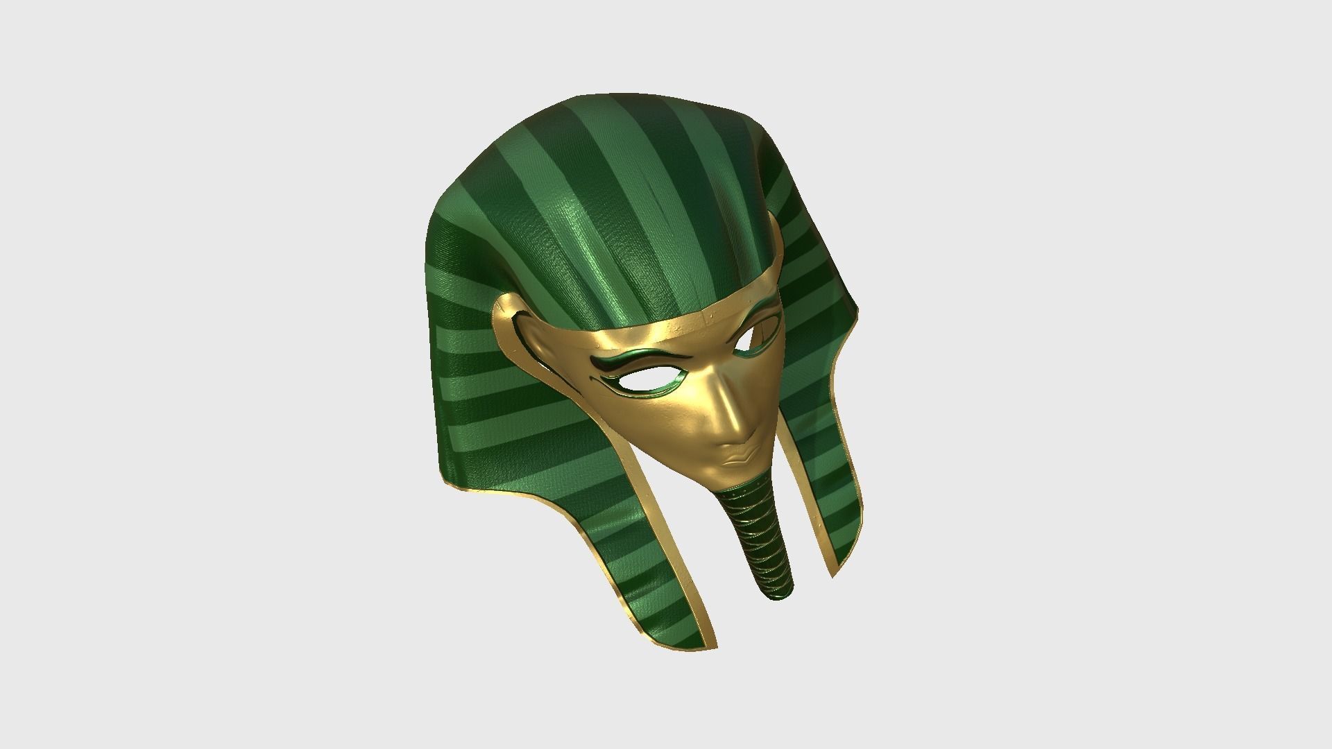 Amun Mask A08 - Egyptian Gods Character Clothing Low-poly 3D model_2