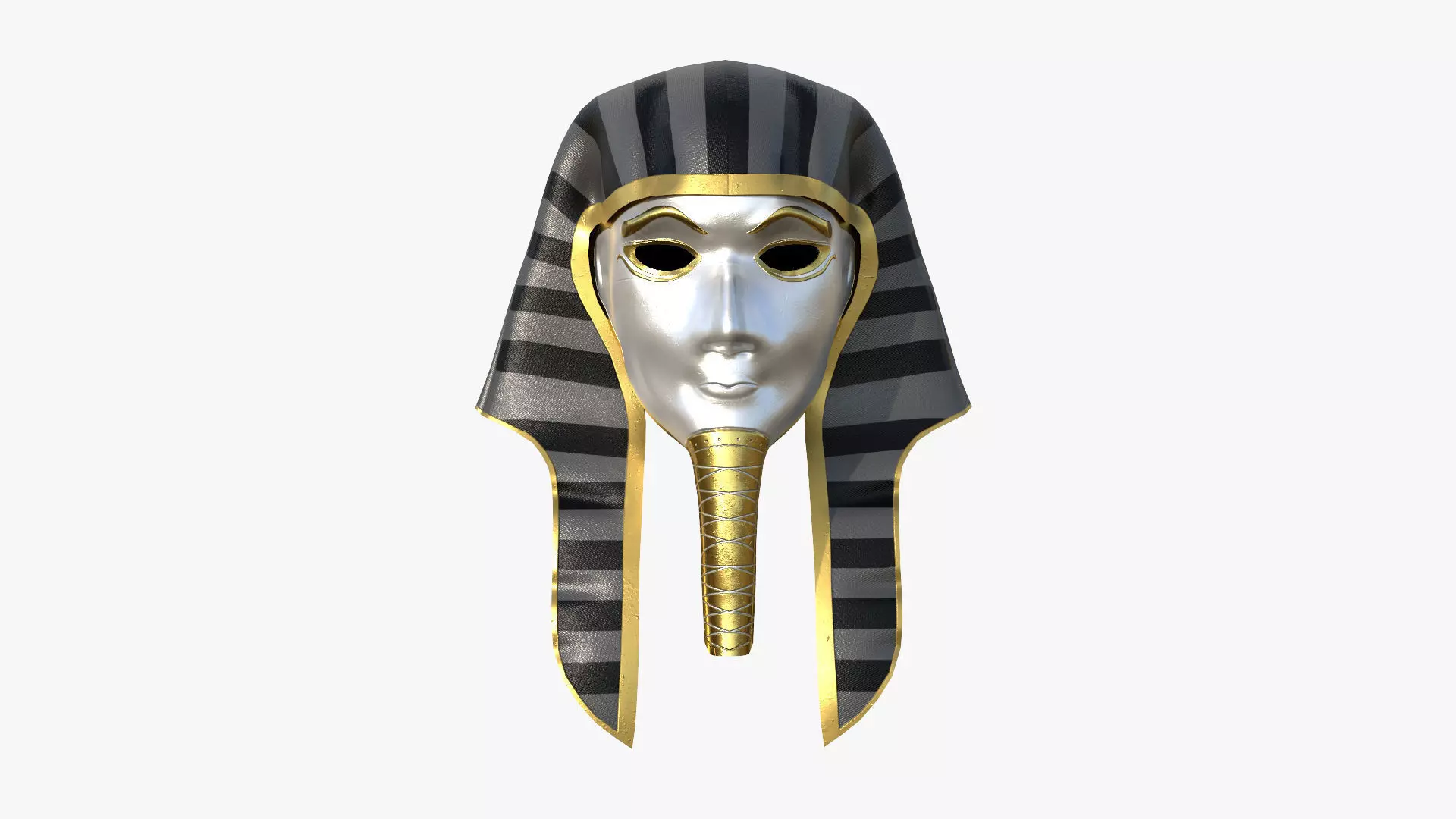 Amun Mask A05 - Egyptian Gods Character Clothing Low-poly 3D model_0
