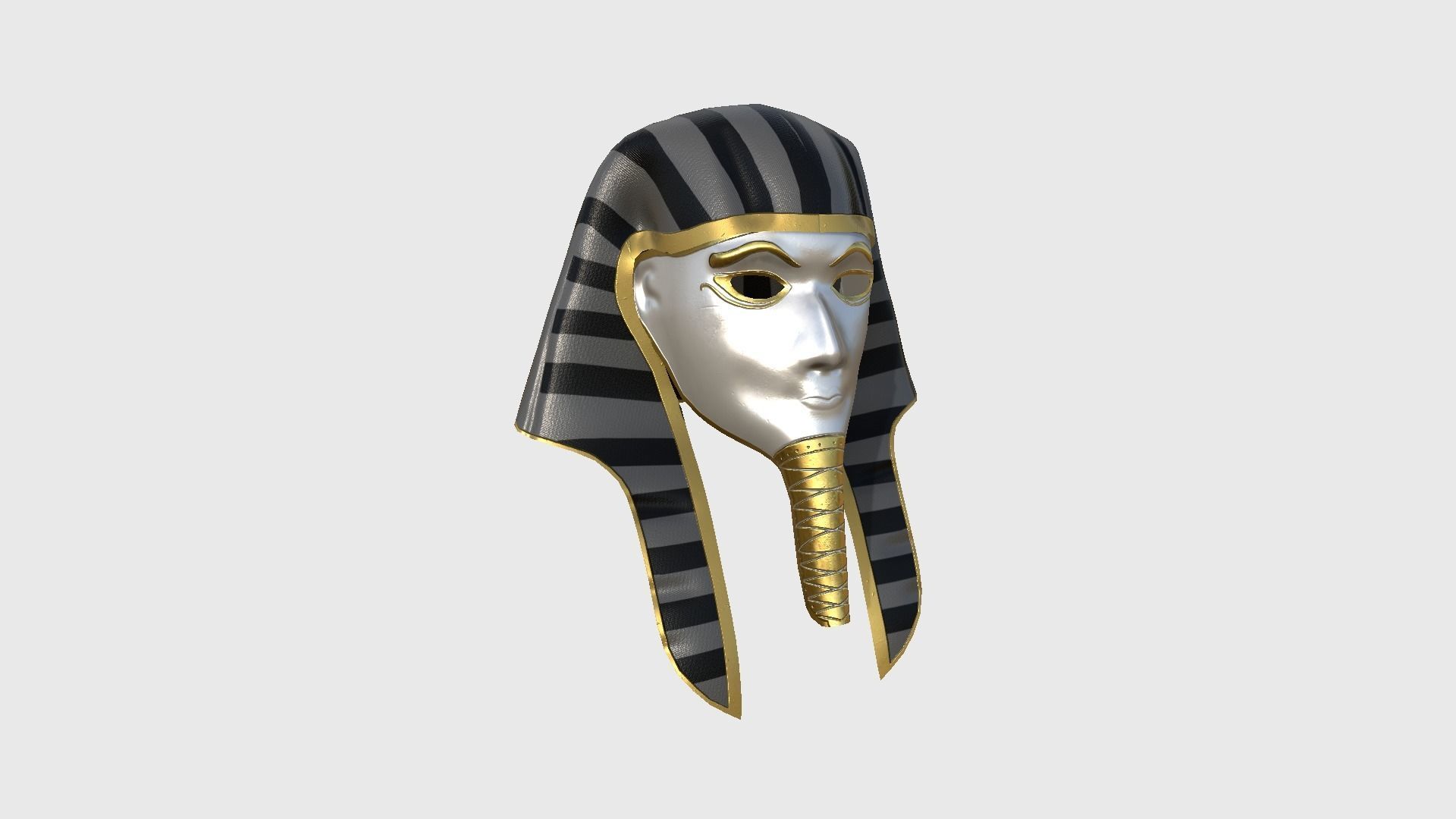 Amun Mask A05 - Egyptian Gods Character Clothing Low-poly 3D model_1