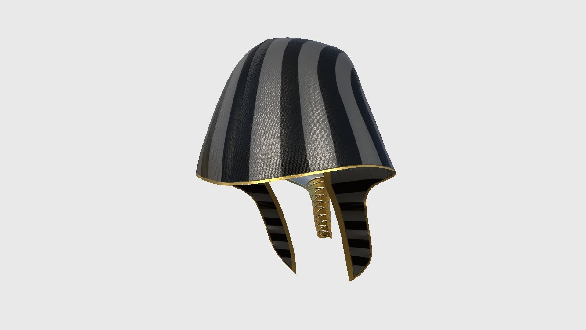 Amun Mask A05 - Egyptian Gods Character Clothing Low-poly 3D model_3