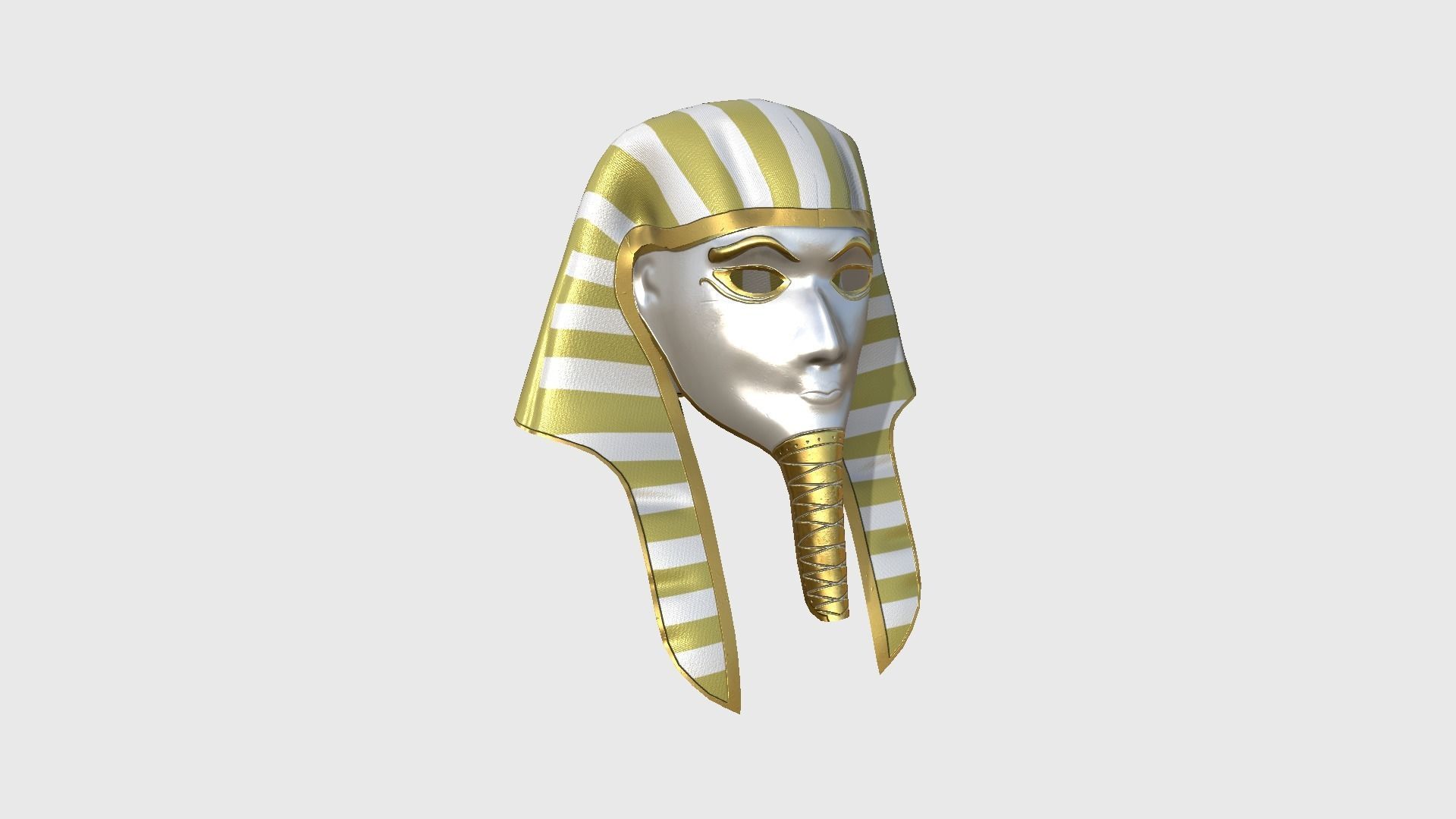 Amun Mask A04 - Egyptian Gods Character Clothing Low-poly 3D model_1