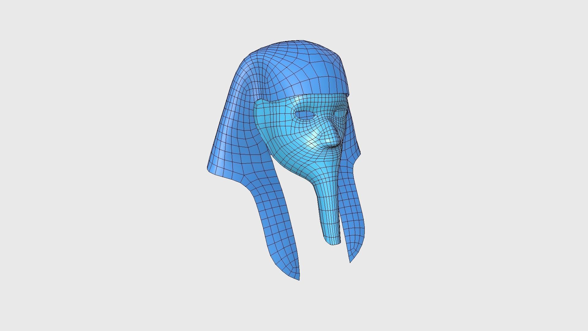 Amun Mask A04 - Egyptian Gods Character Clothing Low-poly 3D model_15