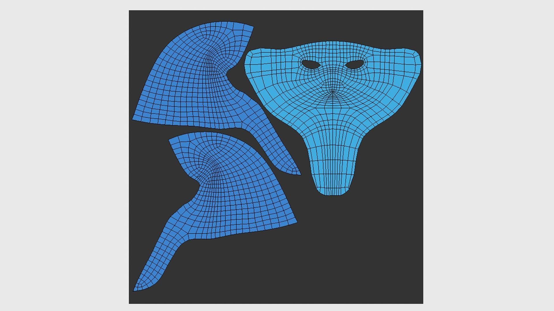 Amun Mask A04 - Egyptian Gods Character Clothing Low-poly 3D model_16