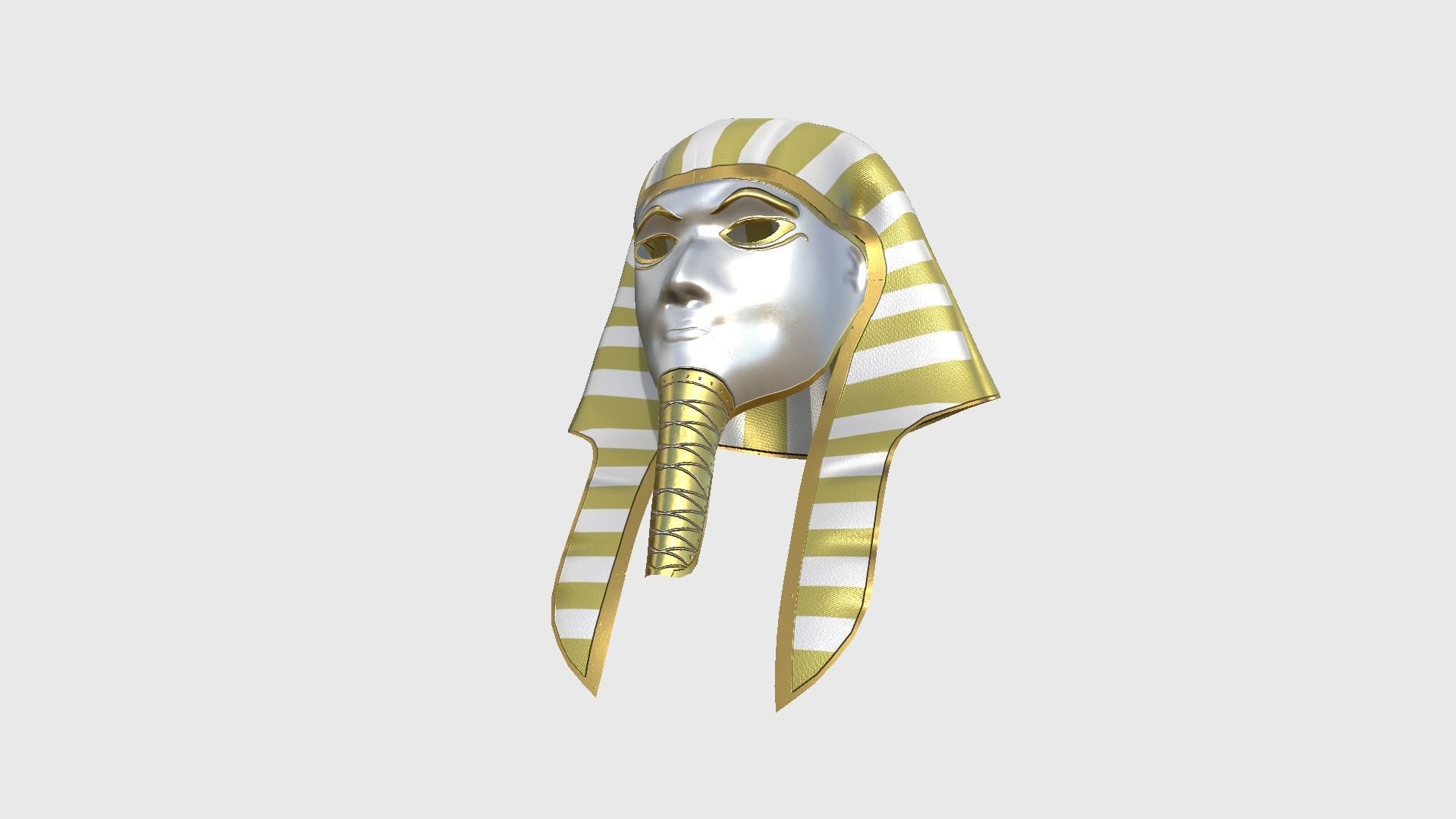 Amun Mask A04 - Egyptian Gods Character Clothing Low-poly 3D model_4