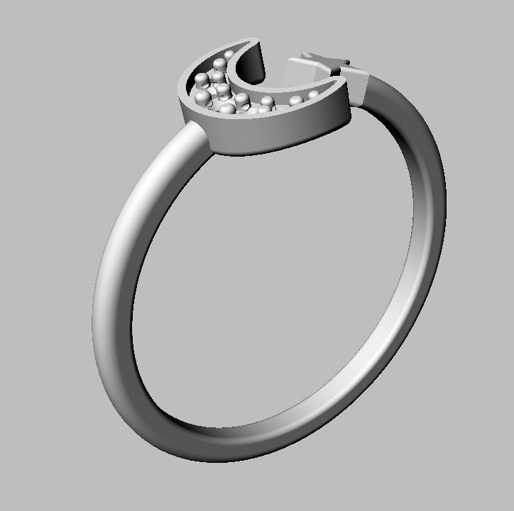Moon and Star Ring 3D print model_19