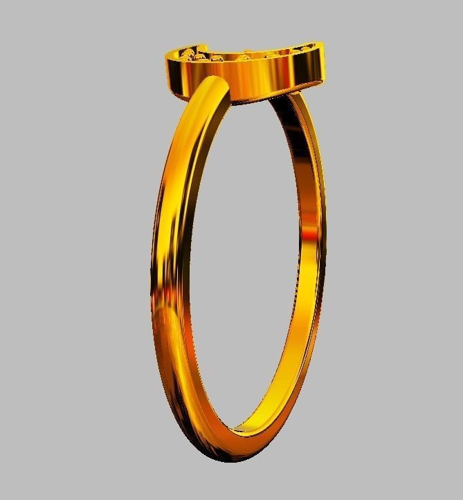 Moon and Star Ring 3D print model_9