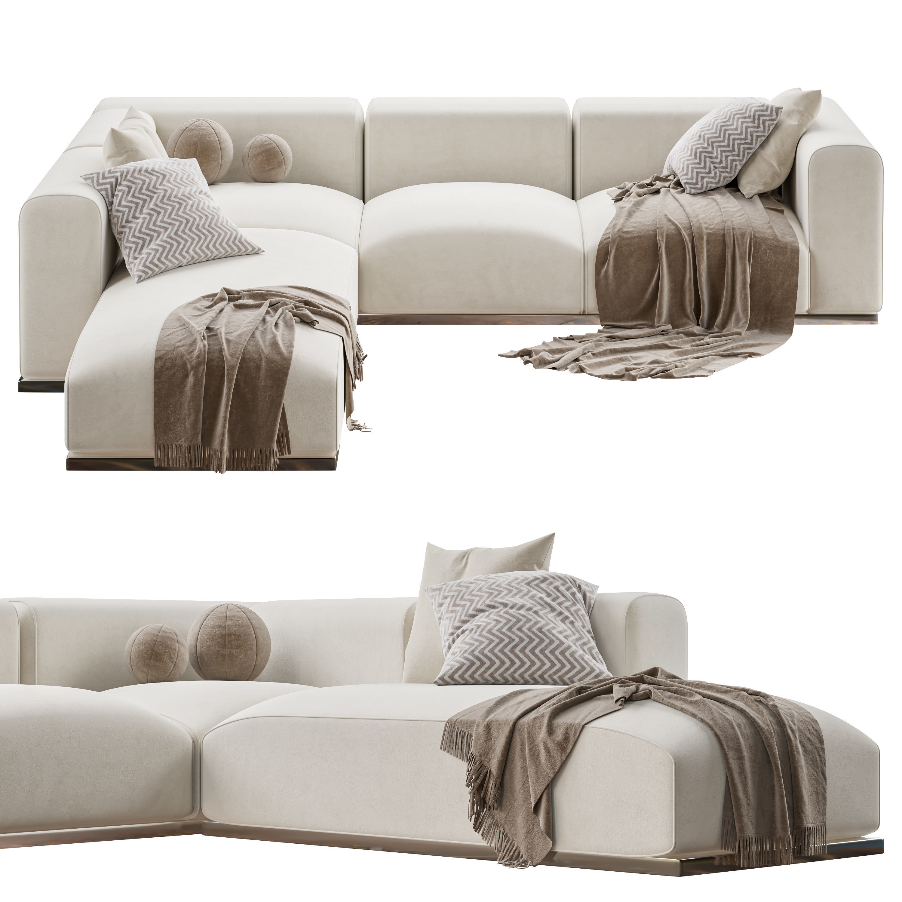Braid Mahy Sectional Sofa 3D model_4