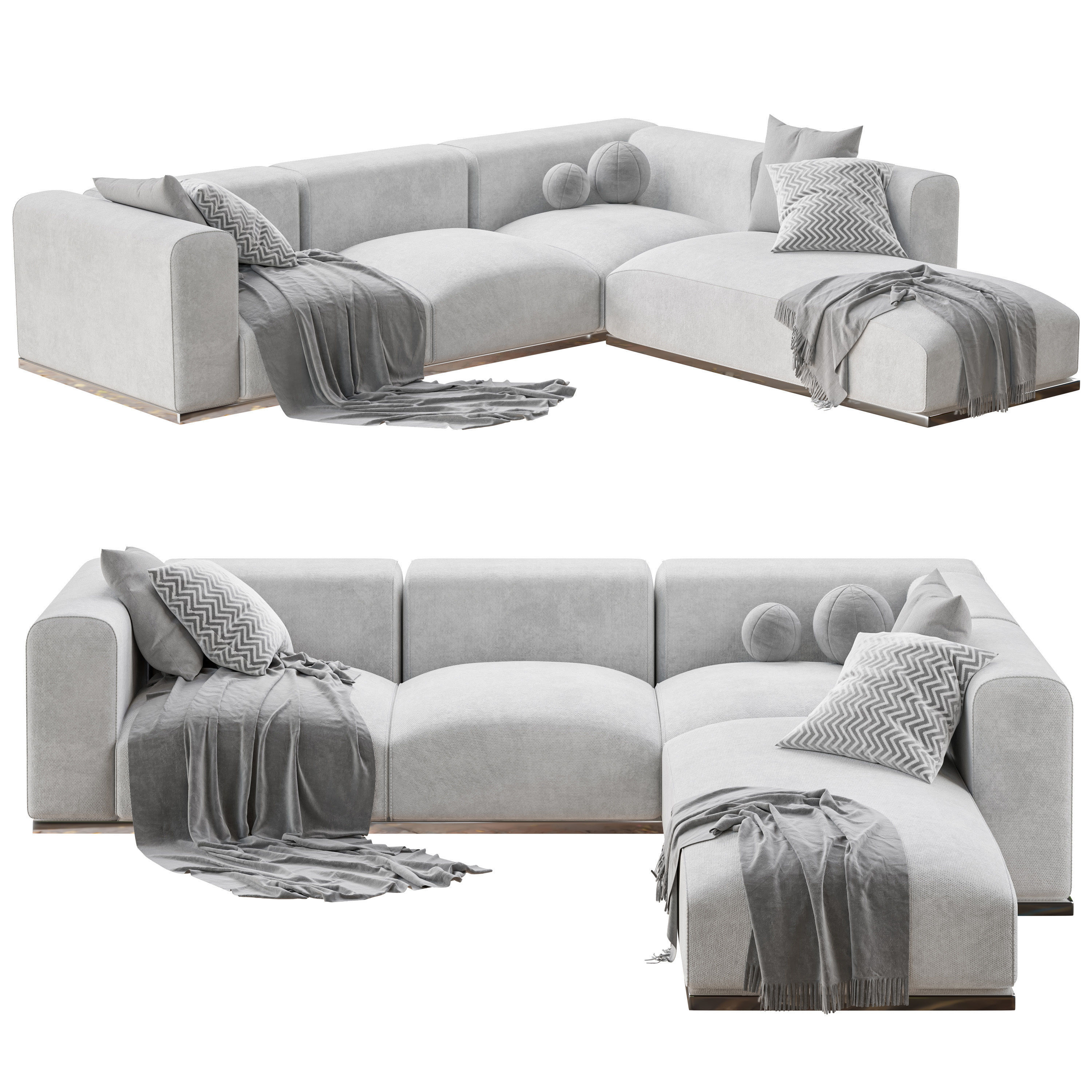 Braid Mahy Sectional Sofa 3D model_3