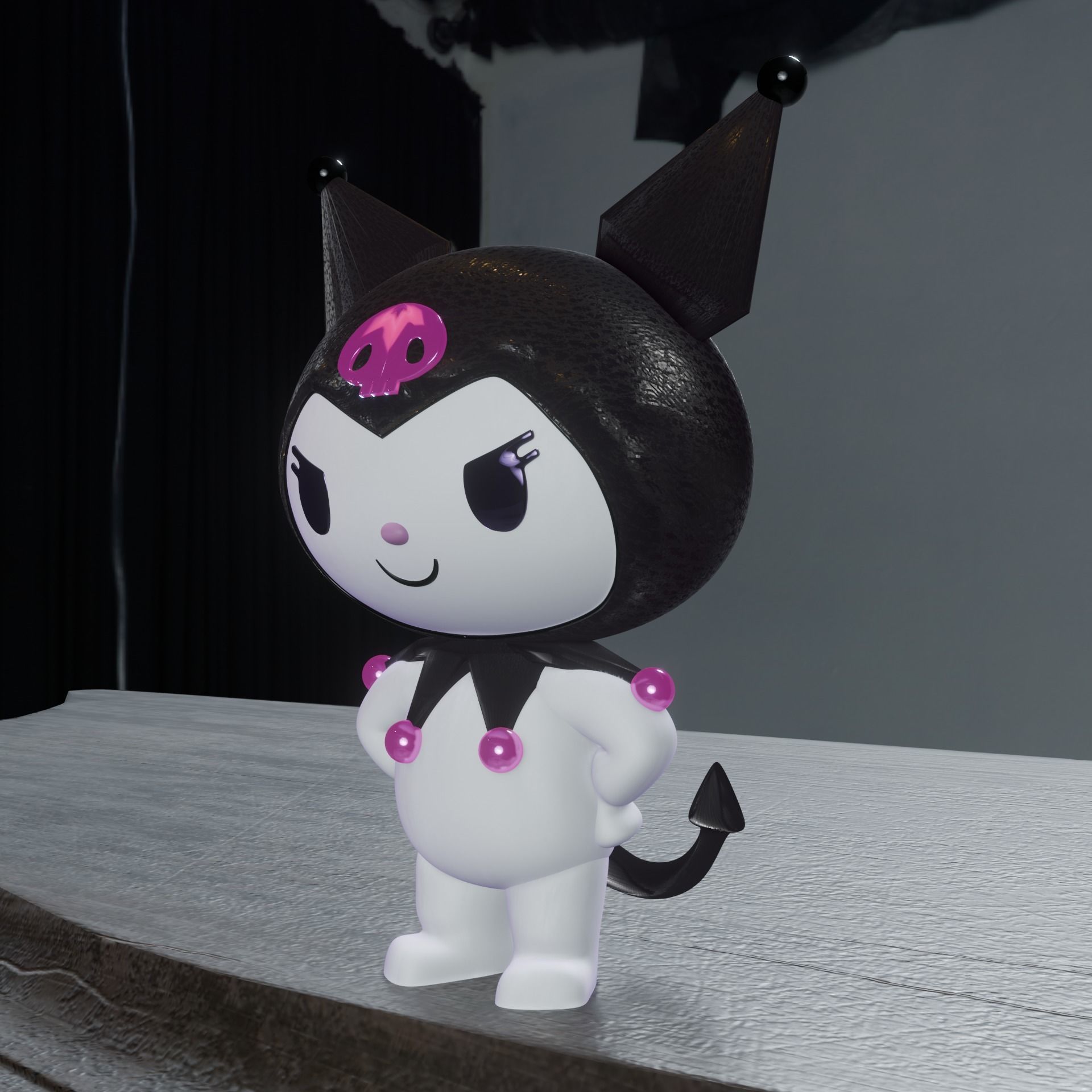 KUROMI PACK I x4 3D print model_5