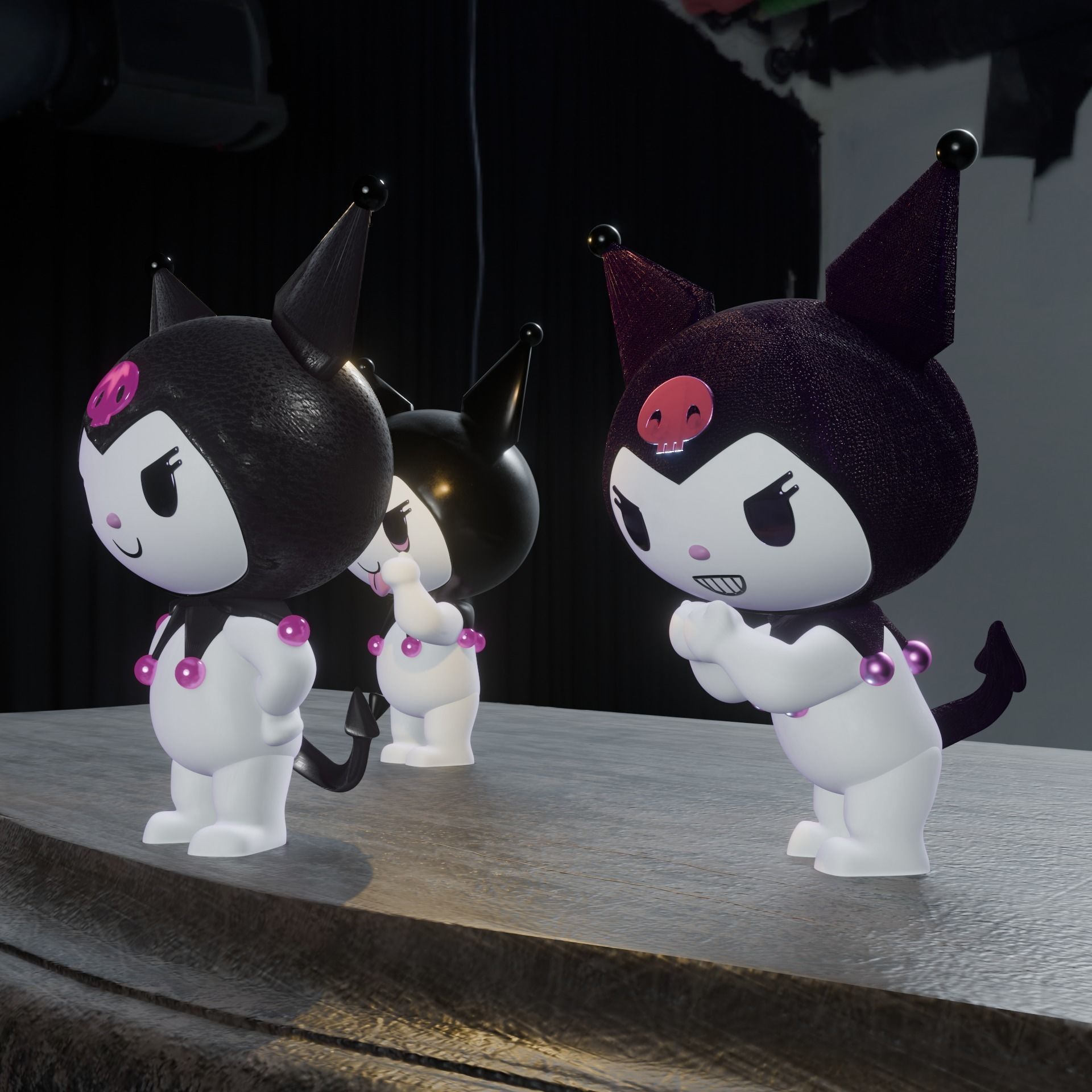 KUROMI PACK I x4 3D print model_2
