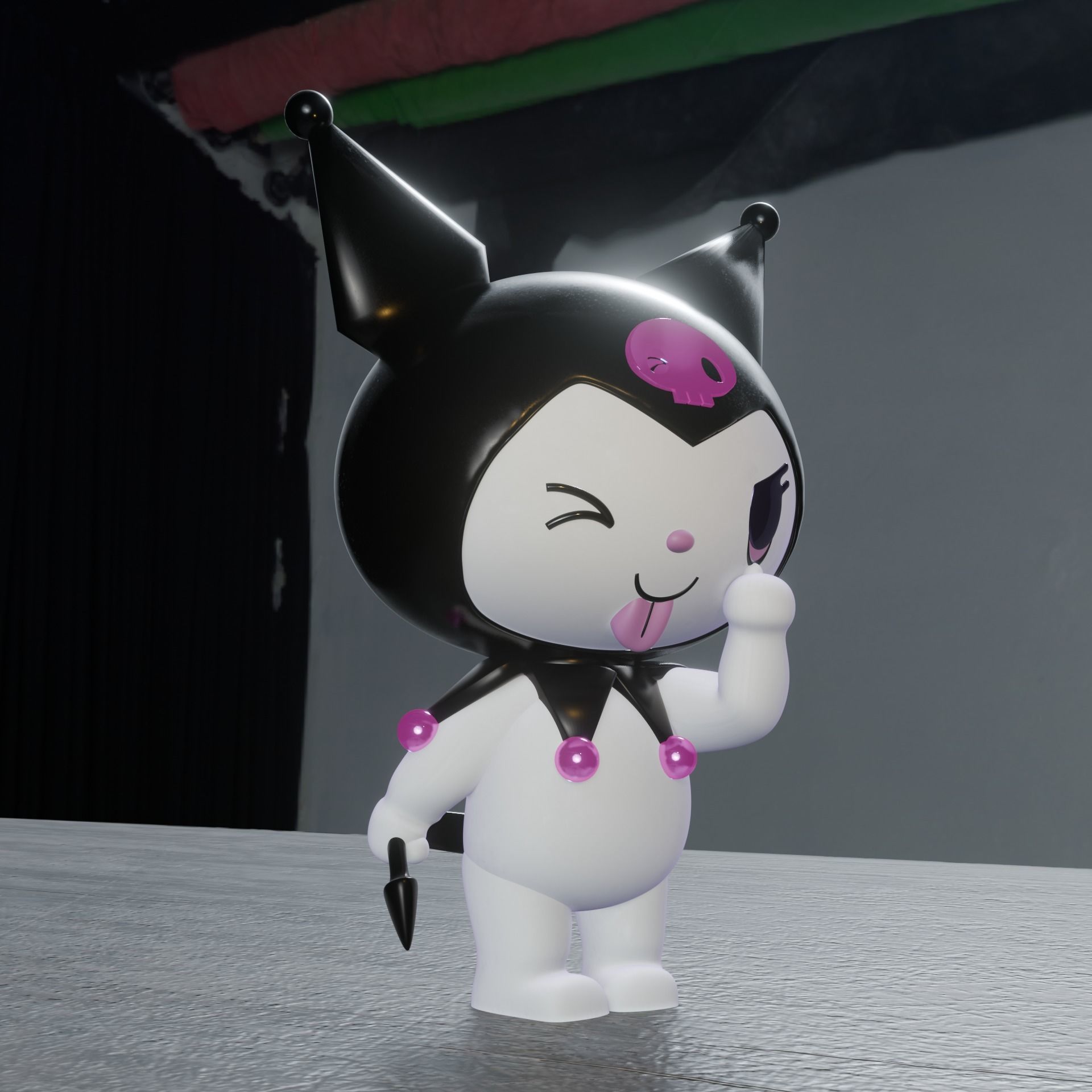 KUROMI PACK I x4 3D print model_7
