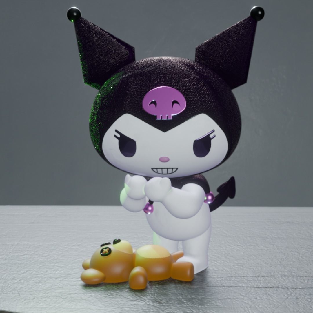 KUROMI PACK I x4 3D print model_10