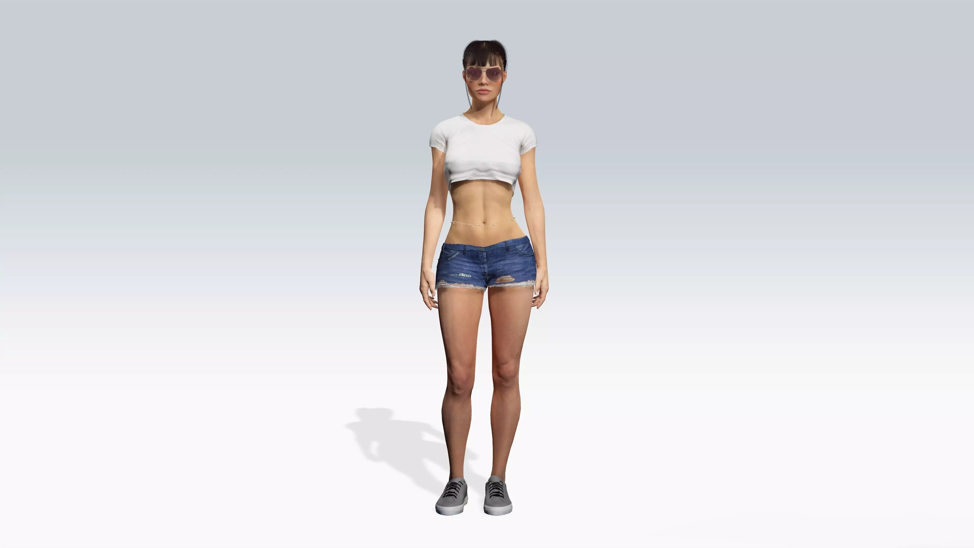 girl - Fully Rigged 3D model Low-poly 3D model