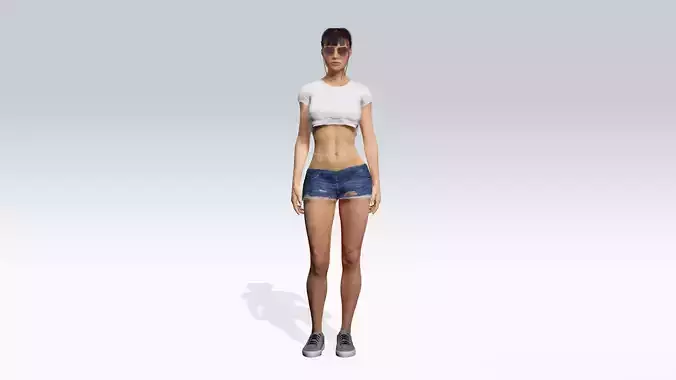 Sexy girl - Fully Rigged 3D model