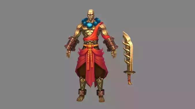 Bronze monk character - Bronze Man Statue monster