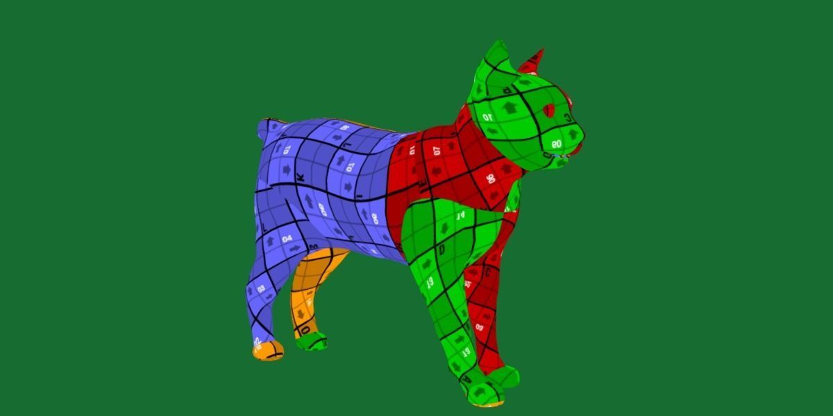 Japanese Bobtail Cat Low-poly 3D model_19