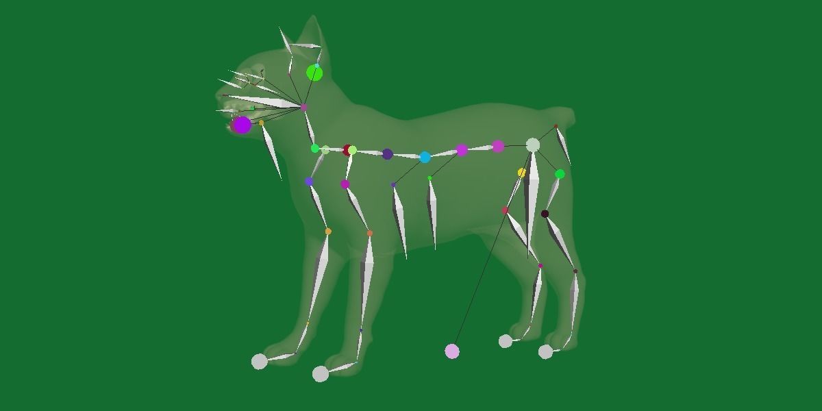 Japanese Bobtail Cat Low-poly 3D model_27