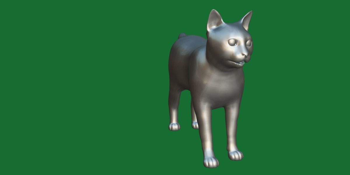 Japanese Bobtail Cat Low-poly 3D model_13