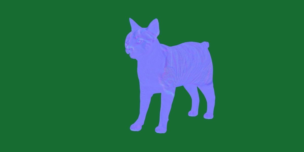 Japanese Bobtail Cat Low-poly 3D model_31