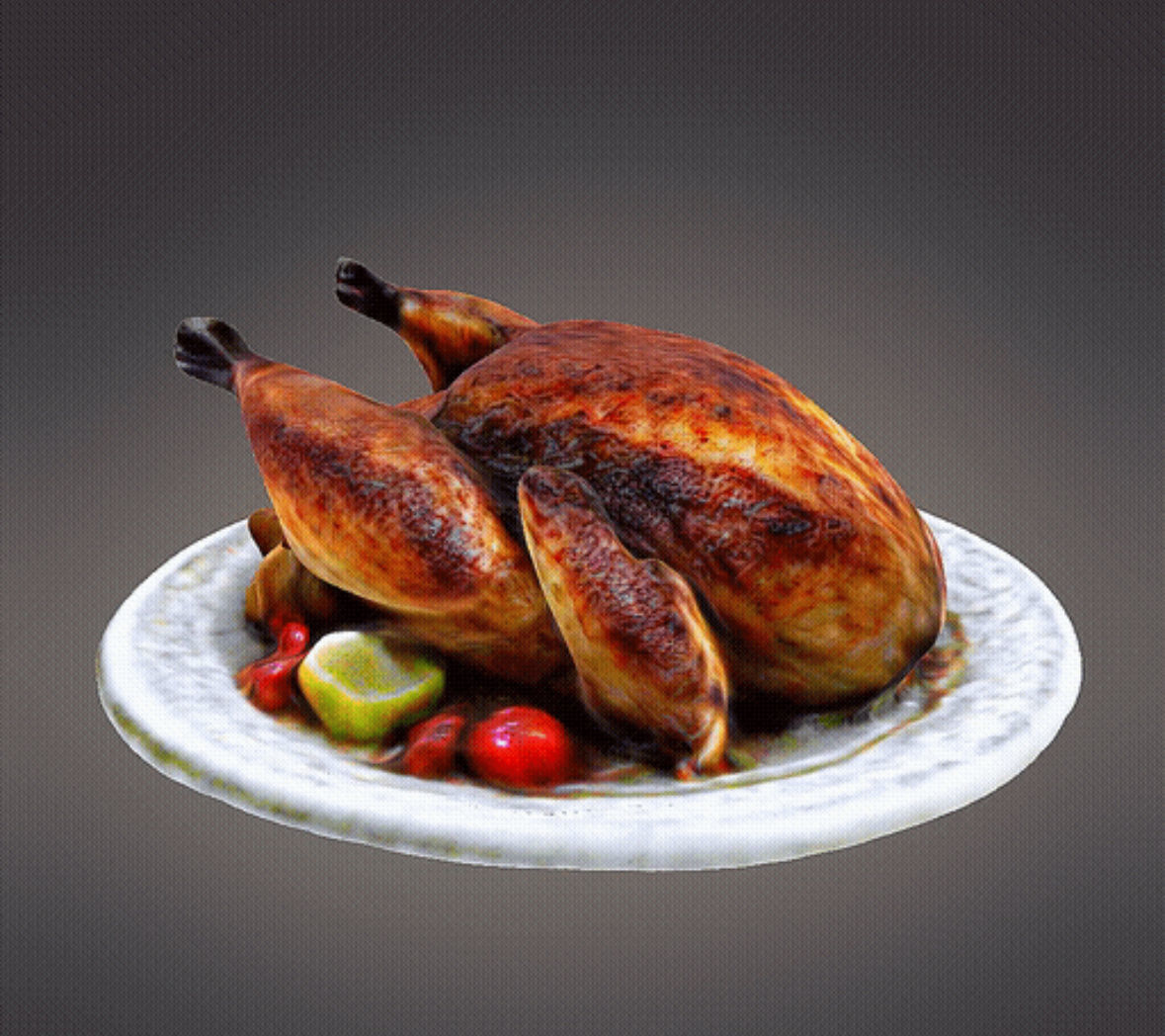 Roasted chicken realistic 3D print model_4