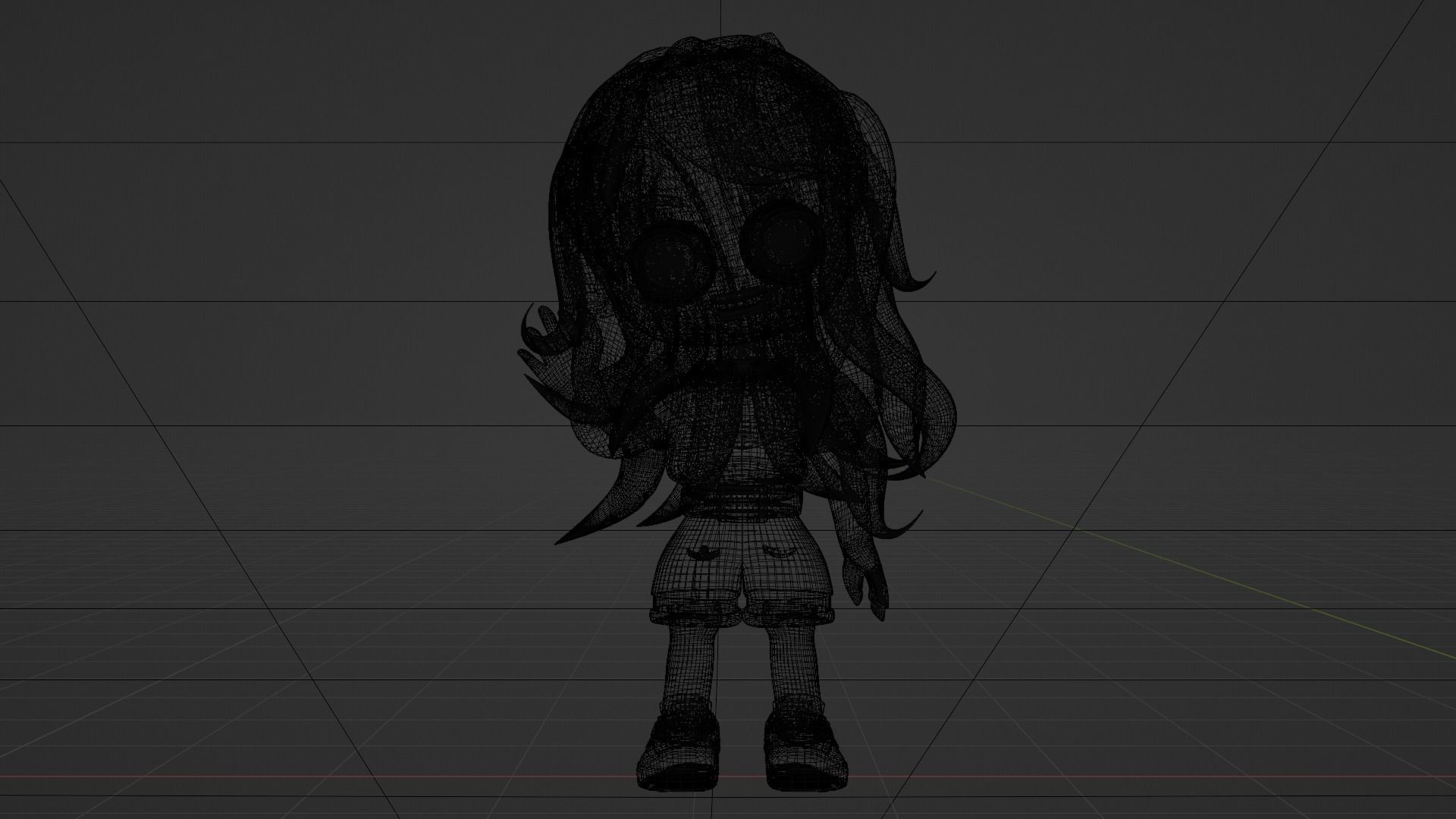 Cheerfull Cartoon Chibi Character 3D model_8