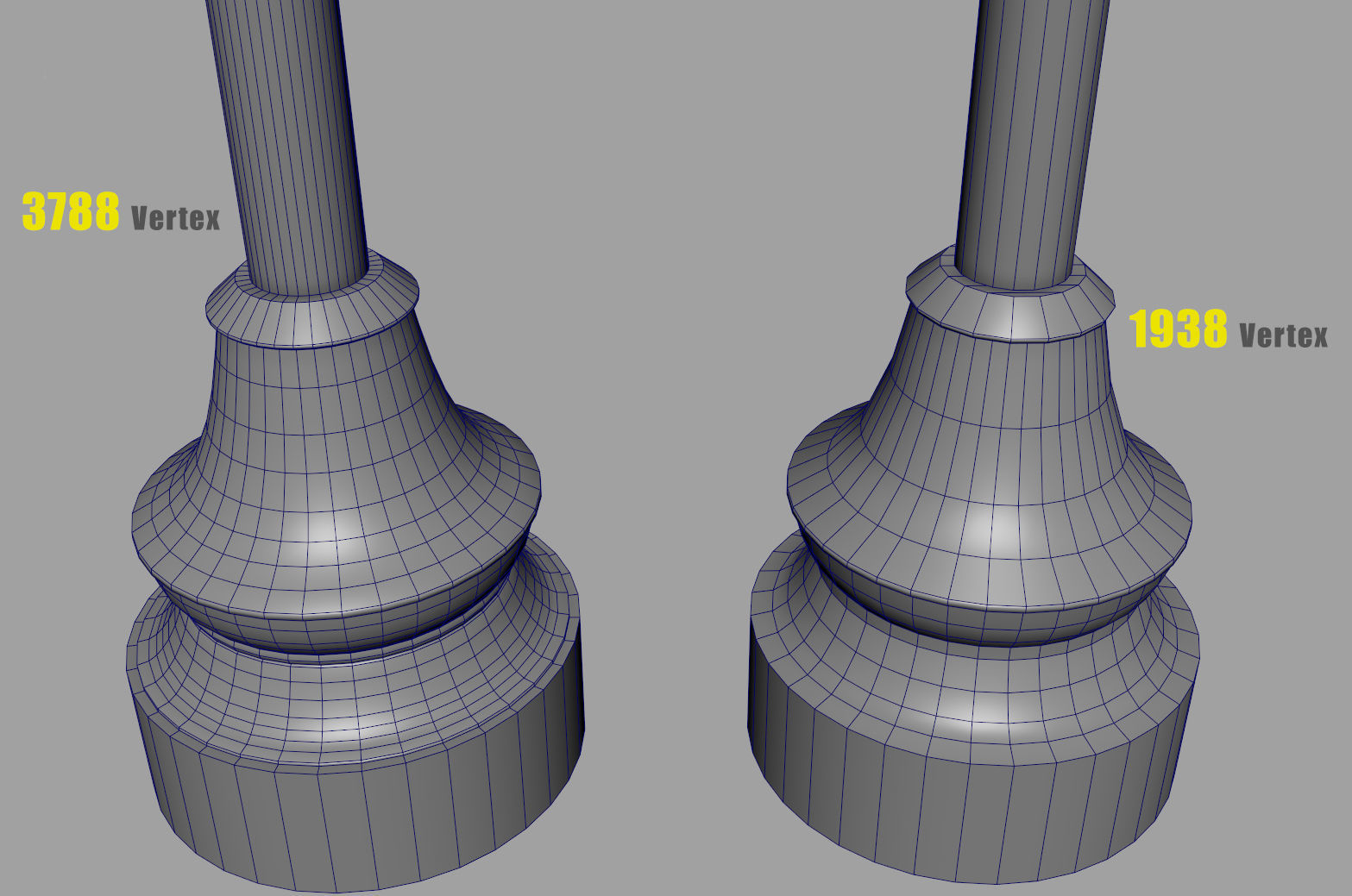 street lantern post light Low-poly 3D model_9