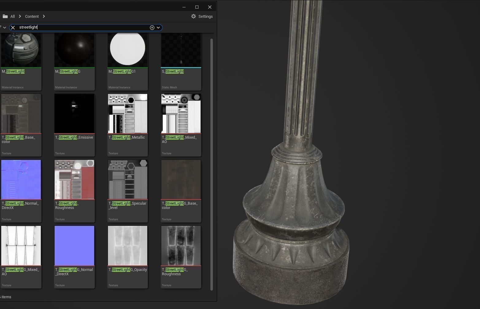street lantern post light Low-poly 3D model_3