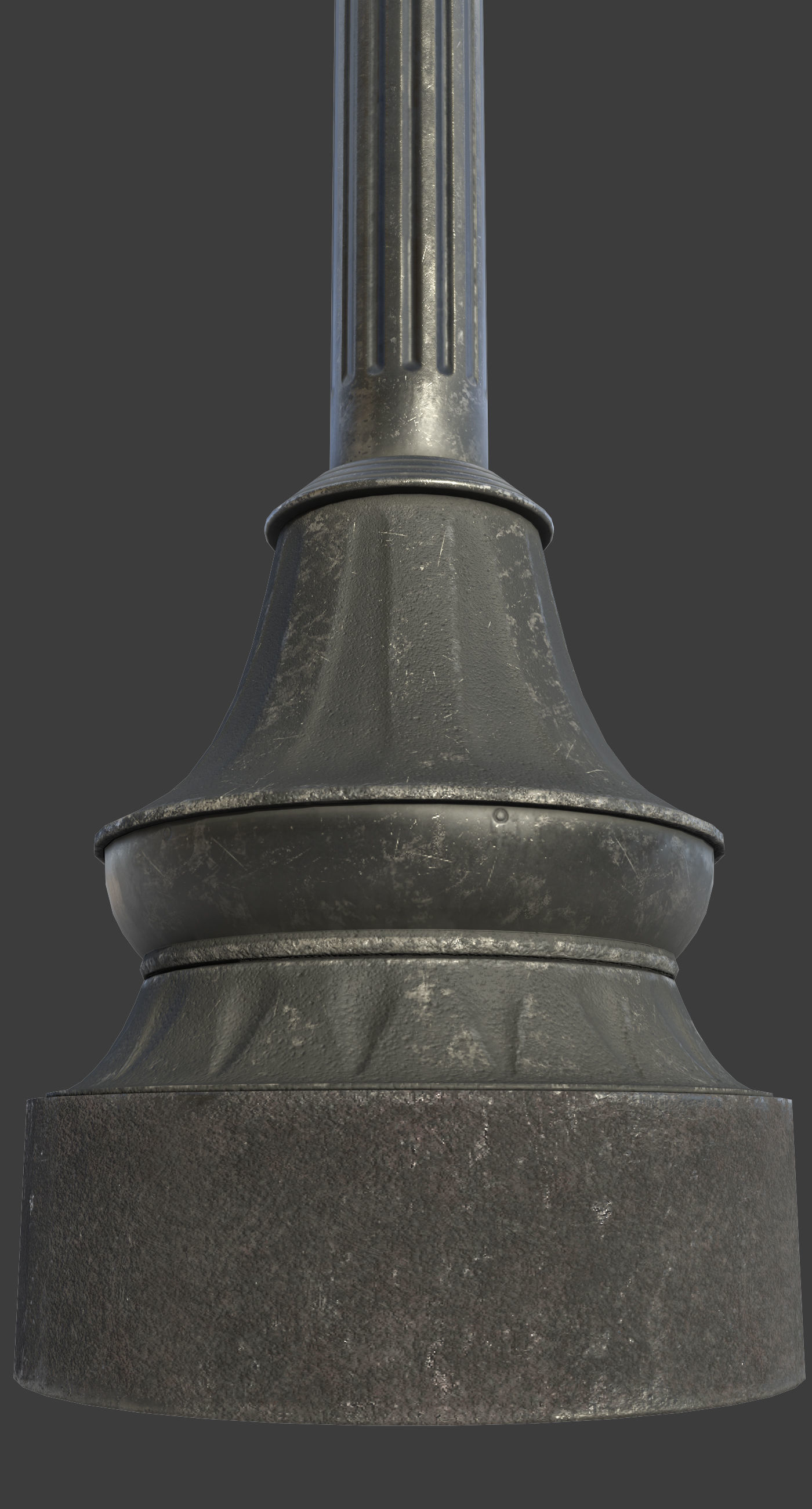 street lantern post light Low-poly 3D model_6